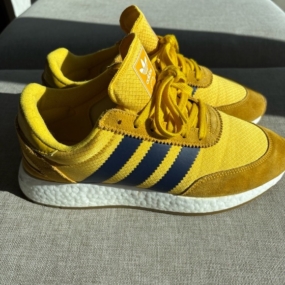 adidas Other - Adidas i-5923 Iniki Yellow Tribe Indigo Men’s Retro Shoes - Size 9